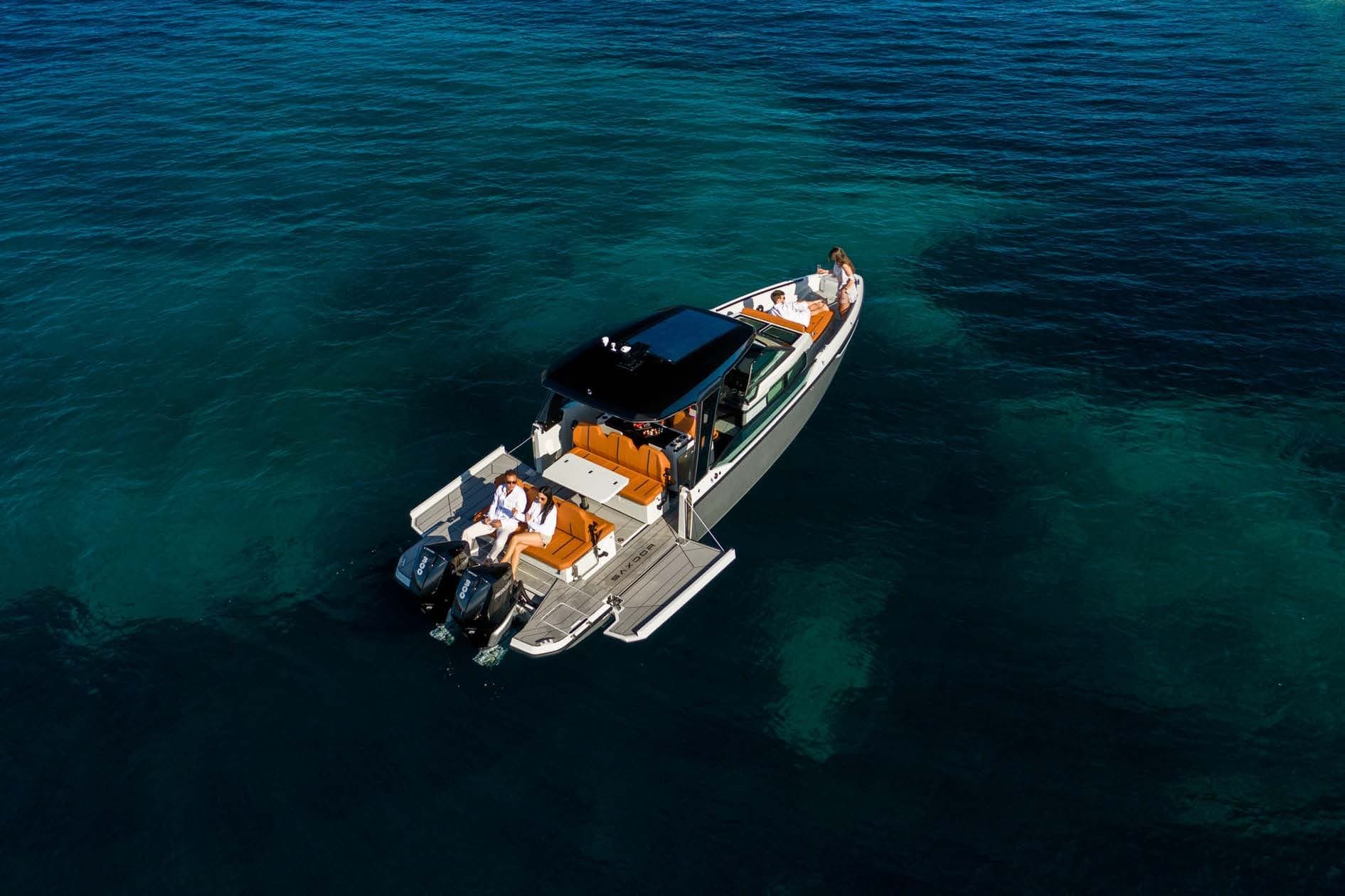 Saxdor 320 GTO - aerial | Drivas Yachts