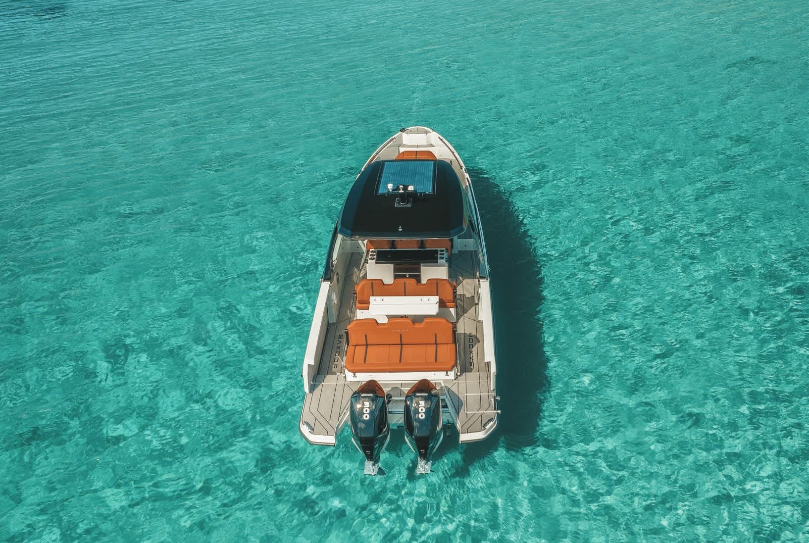 Saxdor 320 GTO - aerial | Drivas Yachts