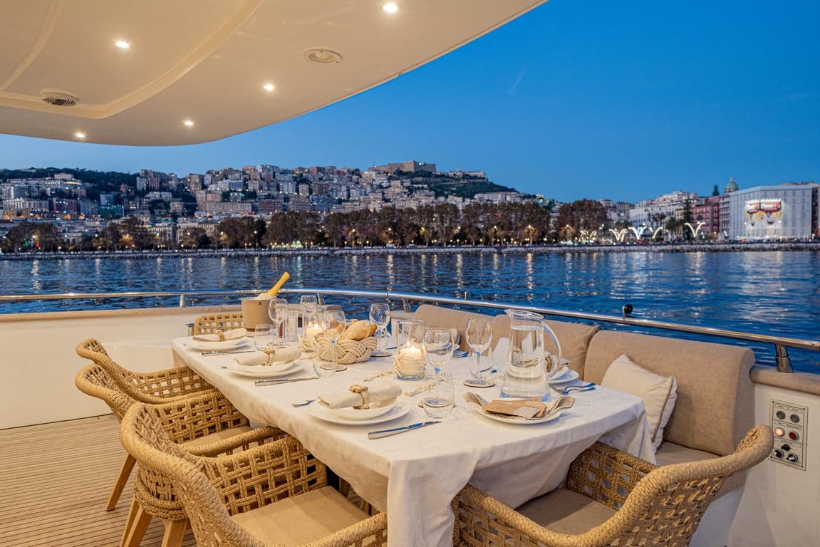 MY LIFE - dining ext | Drivas Yachts