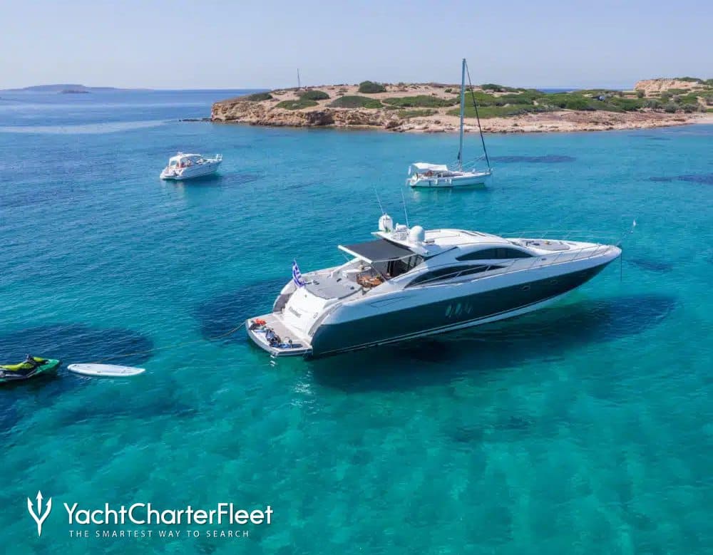 Motor yacht ELENTARI 22.2m by Sunseeker — aerial view
