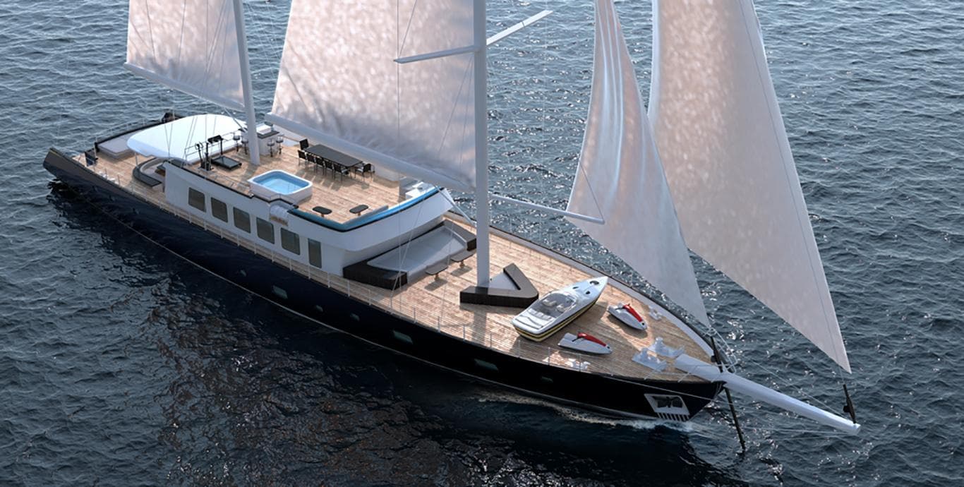 OGUZ KHAN - aerial | Drivas Yachts