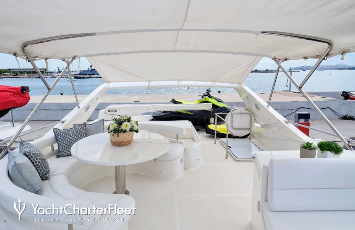 Motor yacht FLOW 21m by Ferretti — aft deck