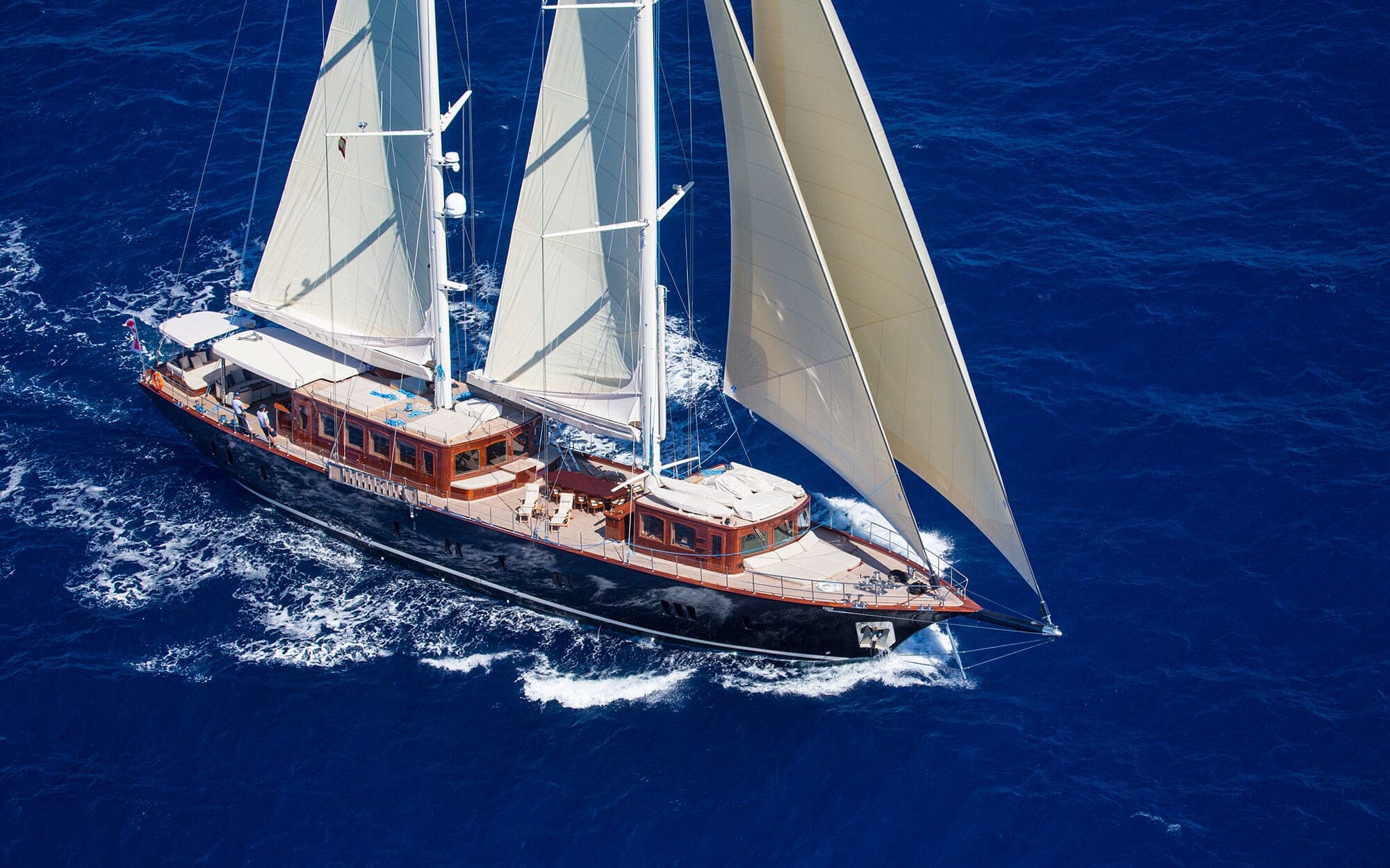 RHEA - aerial | Drivas Yachts