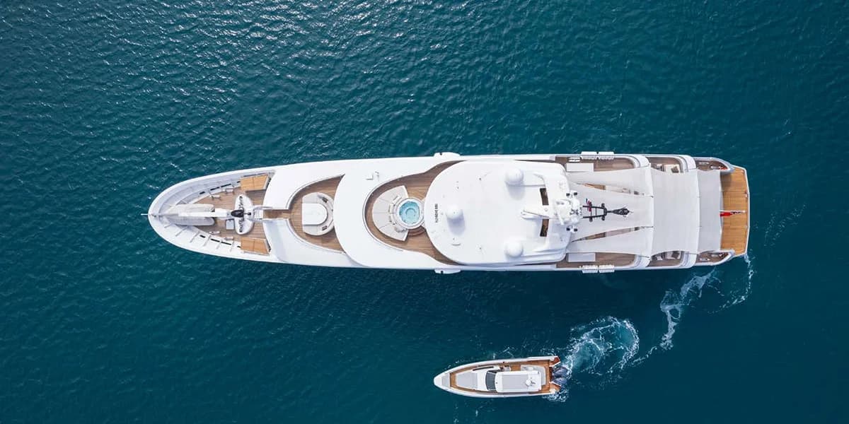 Taleya - aerial | Drivas Yachts