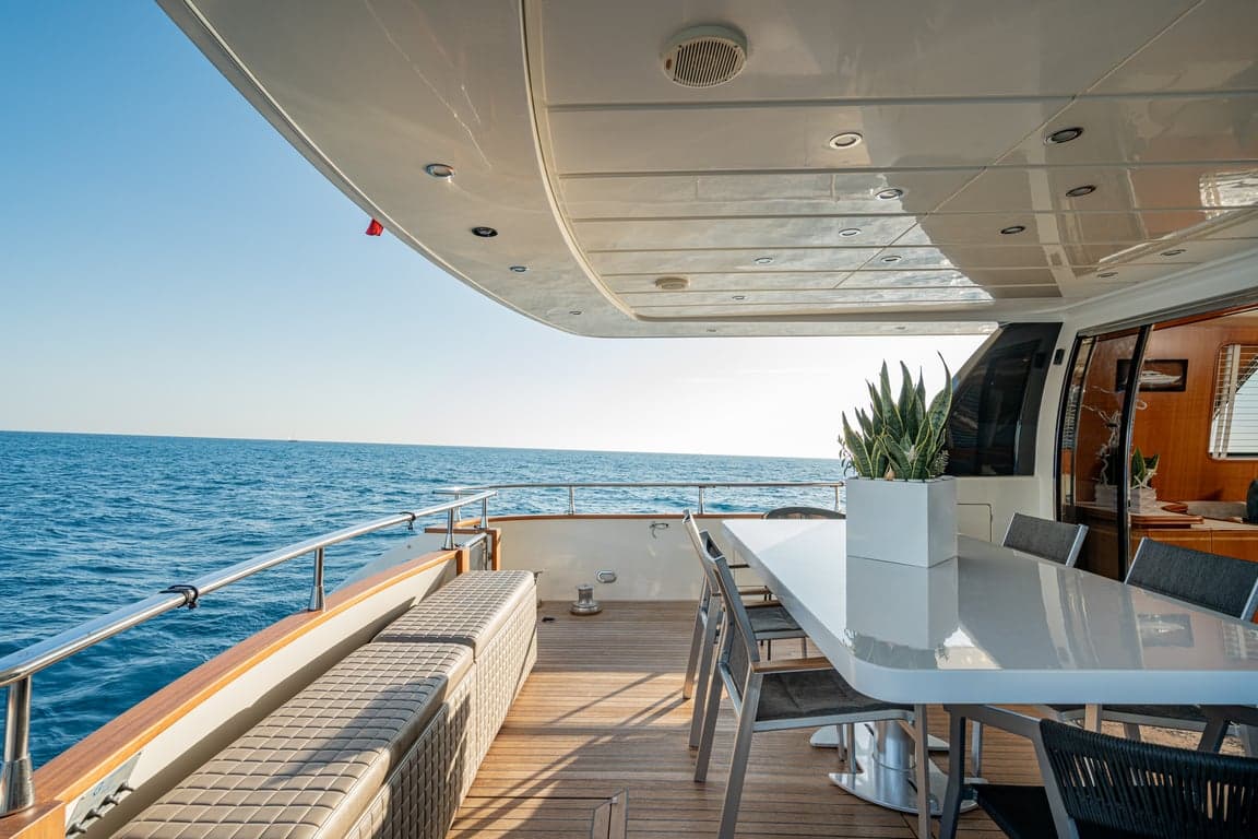 WHITEHAVEN - deck aft | Drivas Yachts