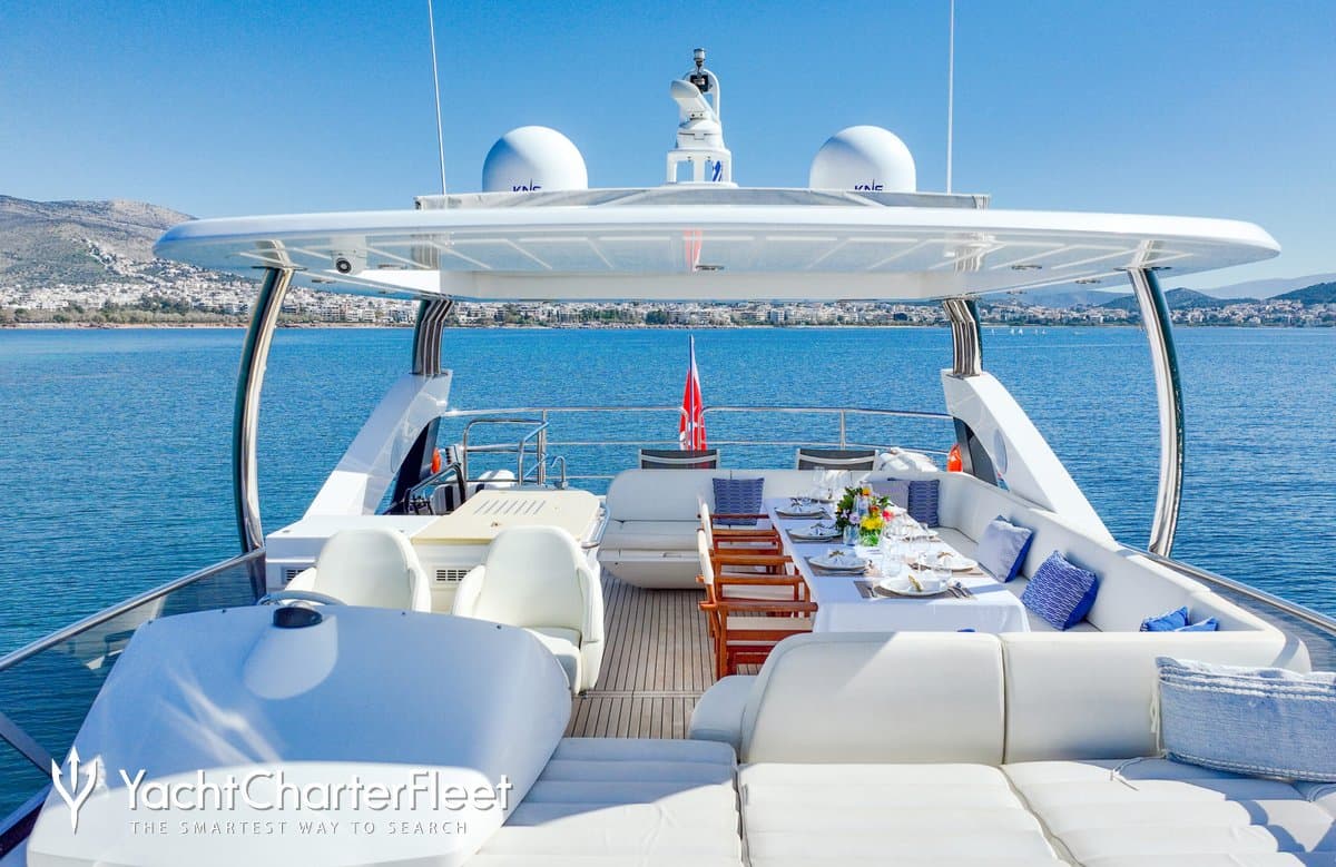 Motor yacht GRACE XI 23m by Sunseeker — aft deck