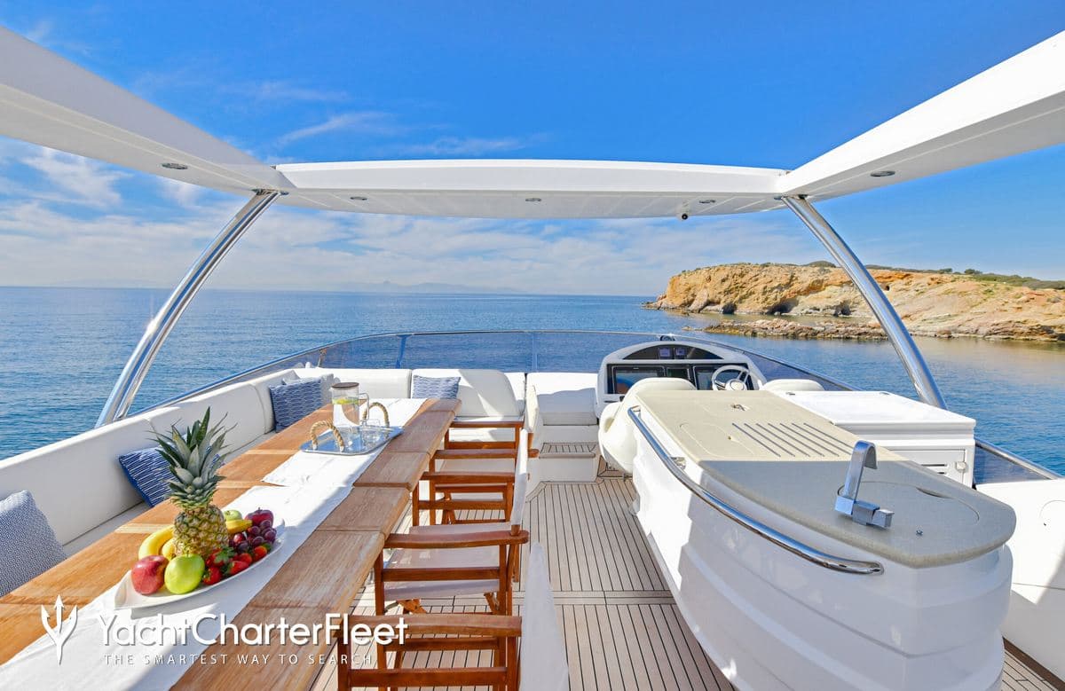 Motor yacht GRACE XI 23m by Sunseeker — aft deck