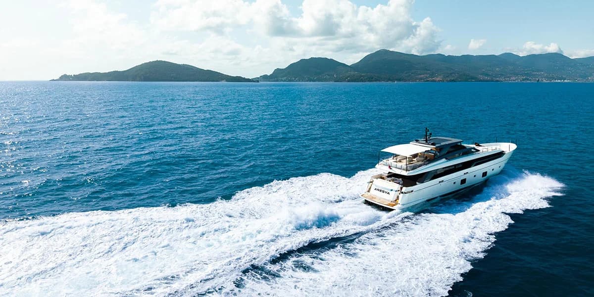 ARESYA - aerial | Drivas Yachts