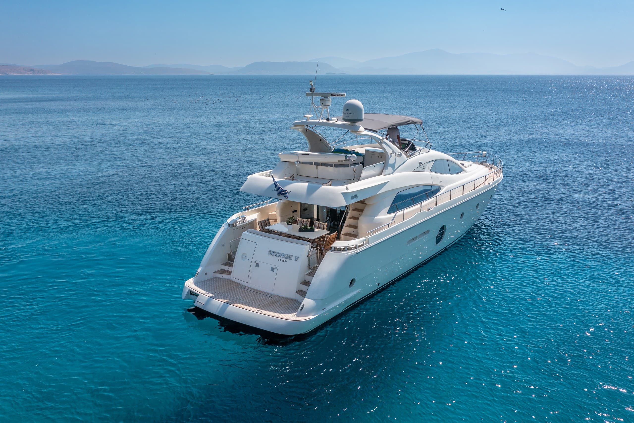 Motor yacht George V 20.51m by Aicon Yachts — aerial view