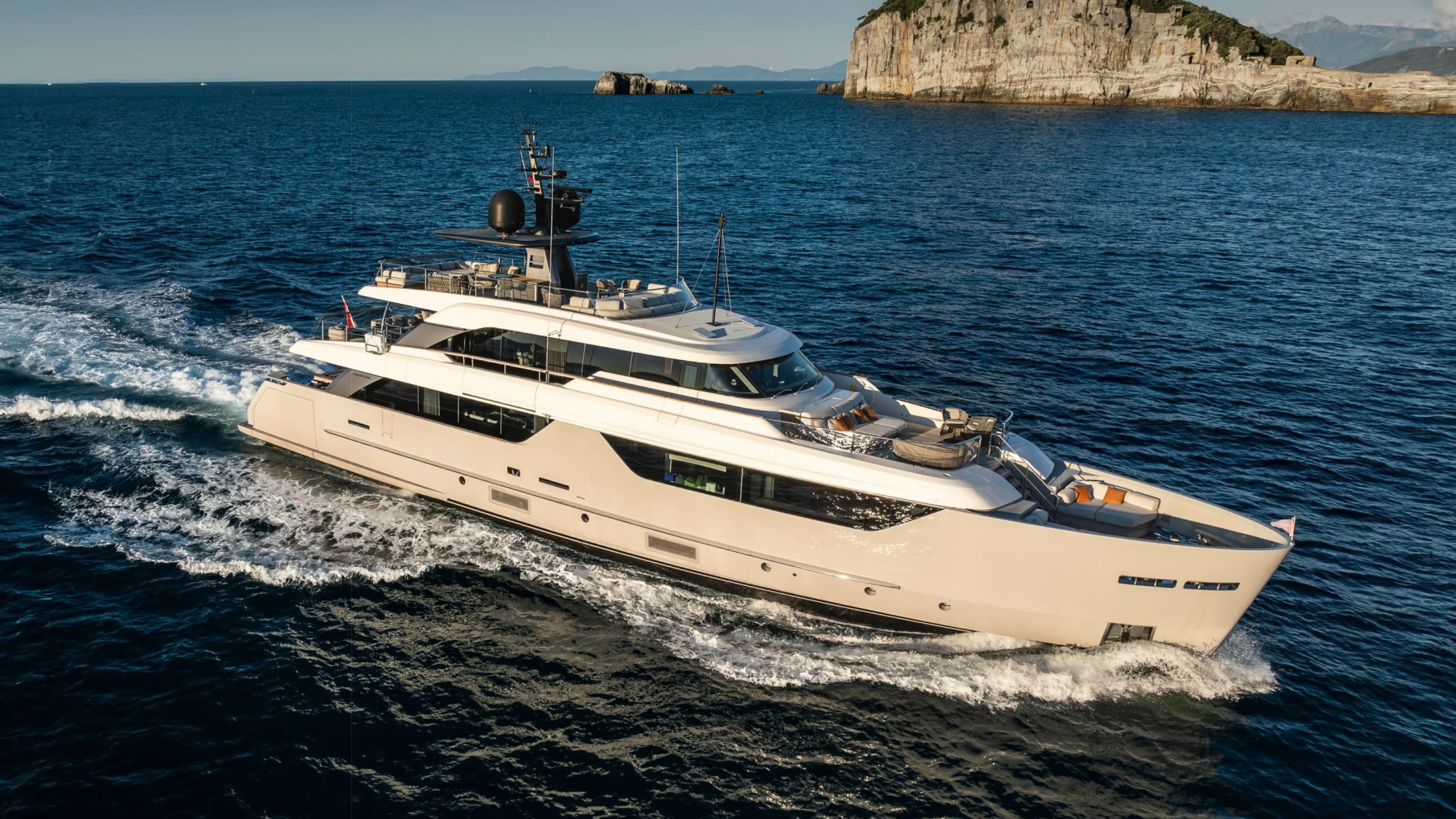 INS LAND - aerial | Drivas Yachts