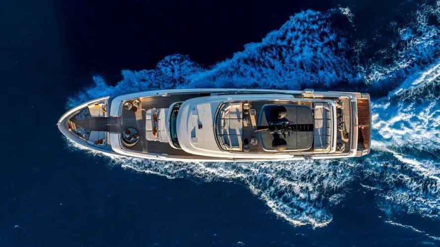 INS LAND - aerial | Drivas Yachts