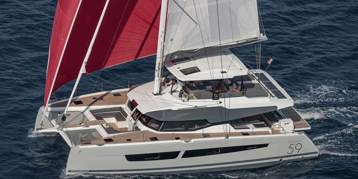 ALLURE 59 - aerial | Drivas Yachts