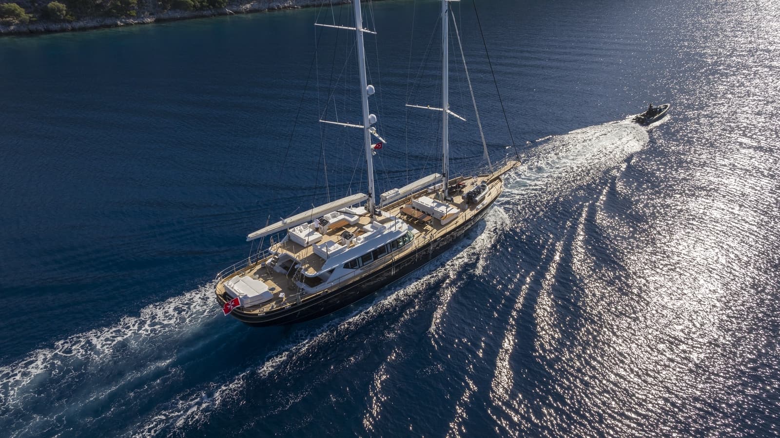 ATLANTIKA - aerial | Drivas Yachts