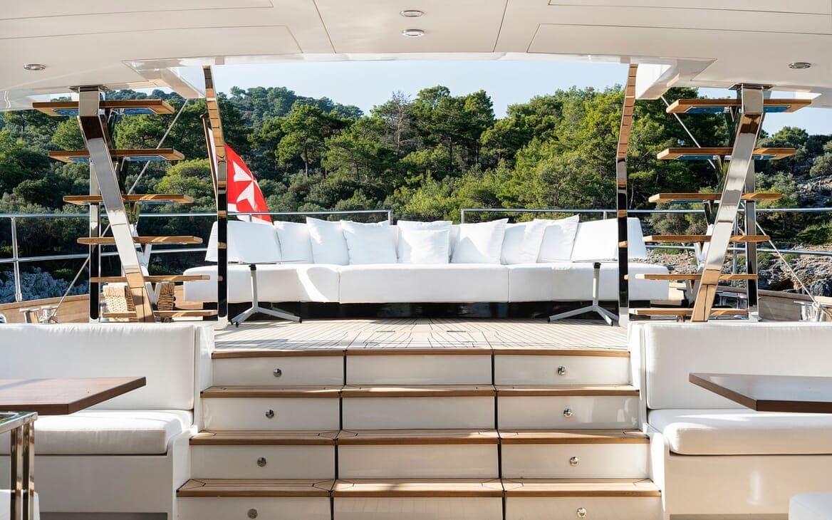 ATLANTIKA - deck aft | Drivas Yachts