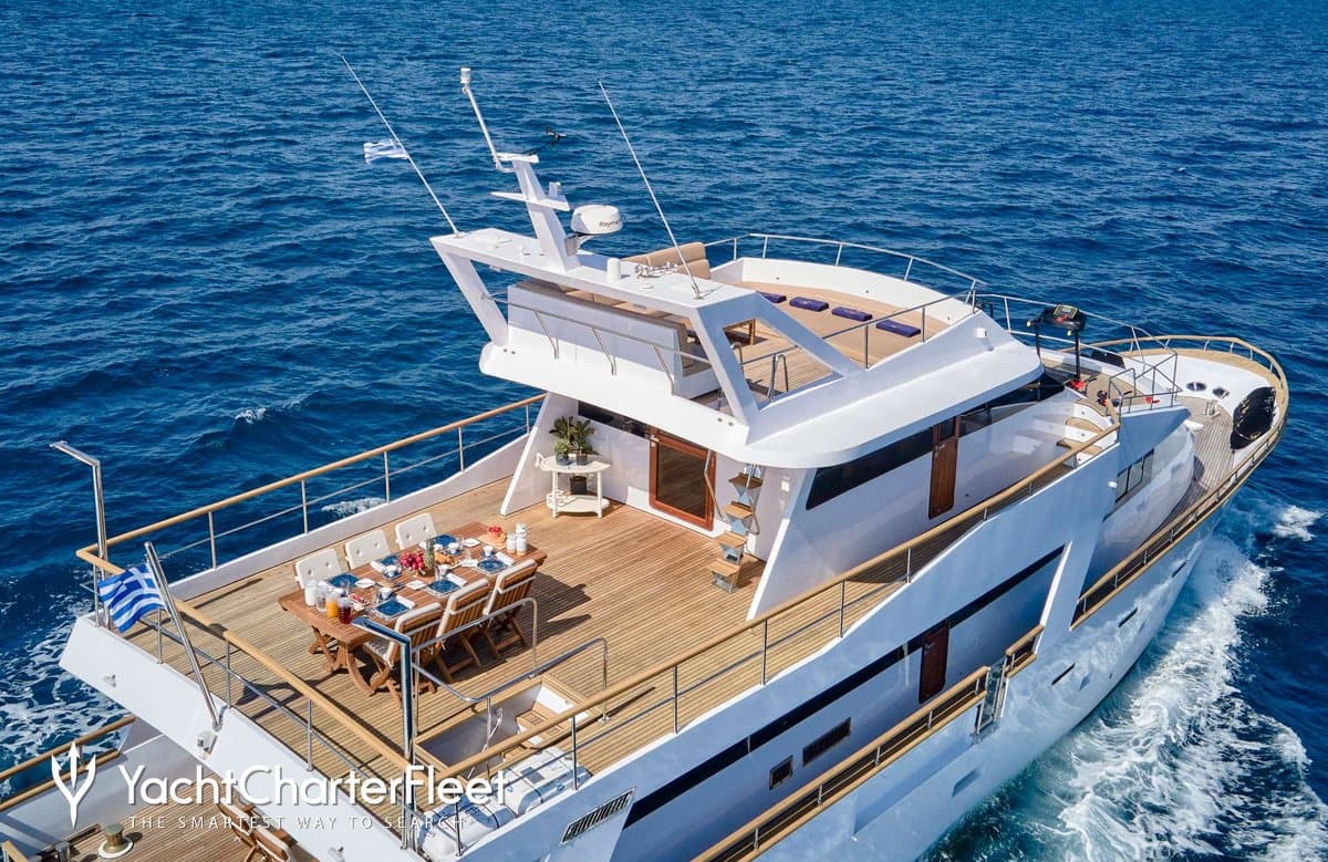 Motor yacht Wide Liberty 28m by Torgem — aerial view