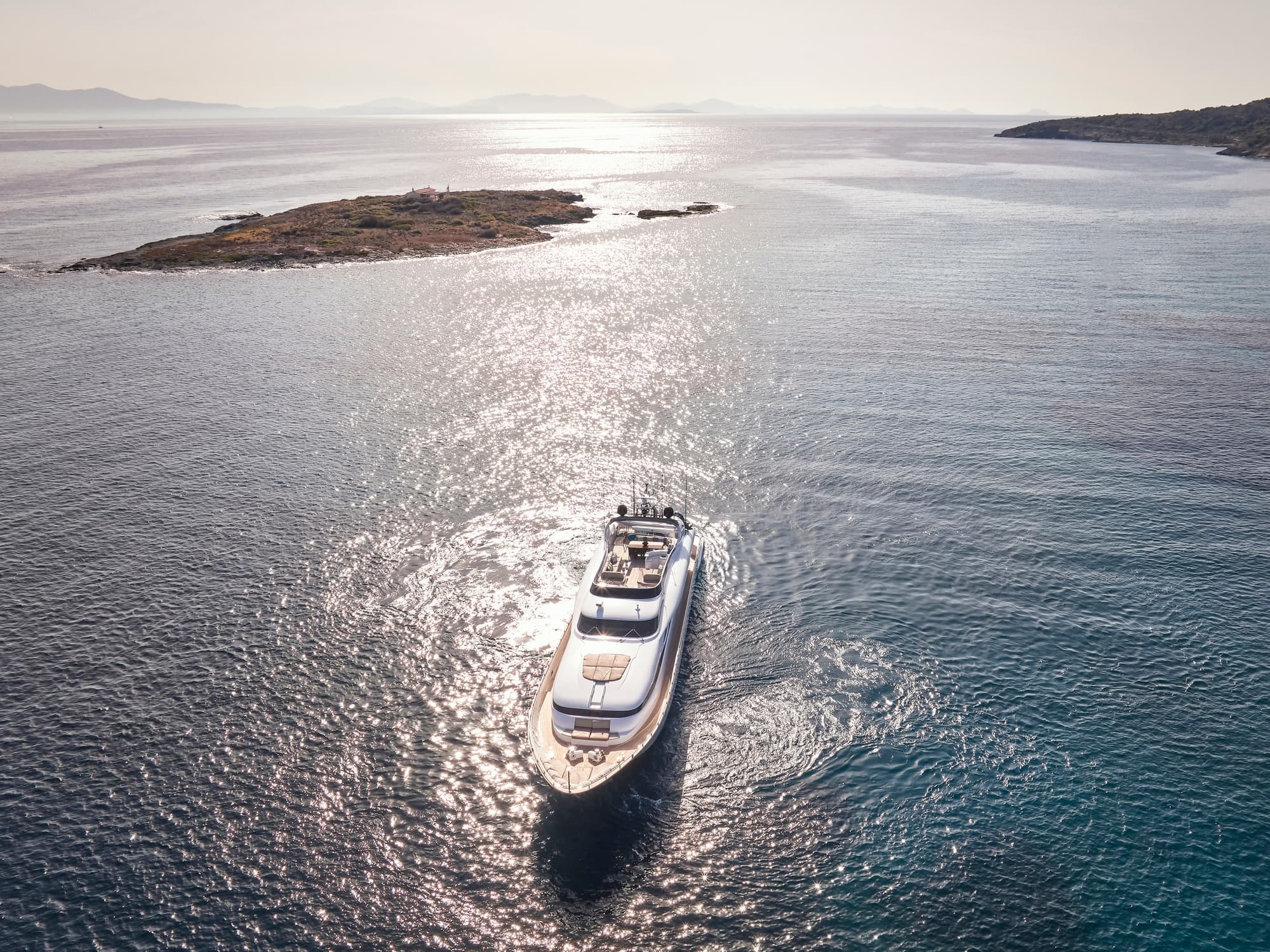 Motor yacht ANASA 35m by Maiora — aerial view