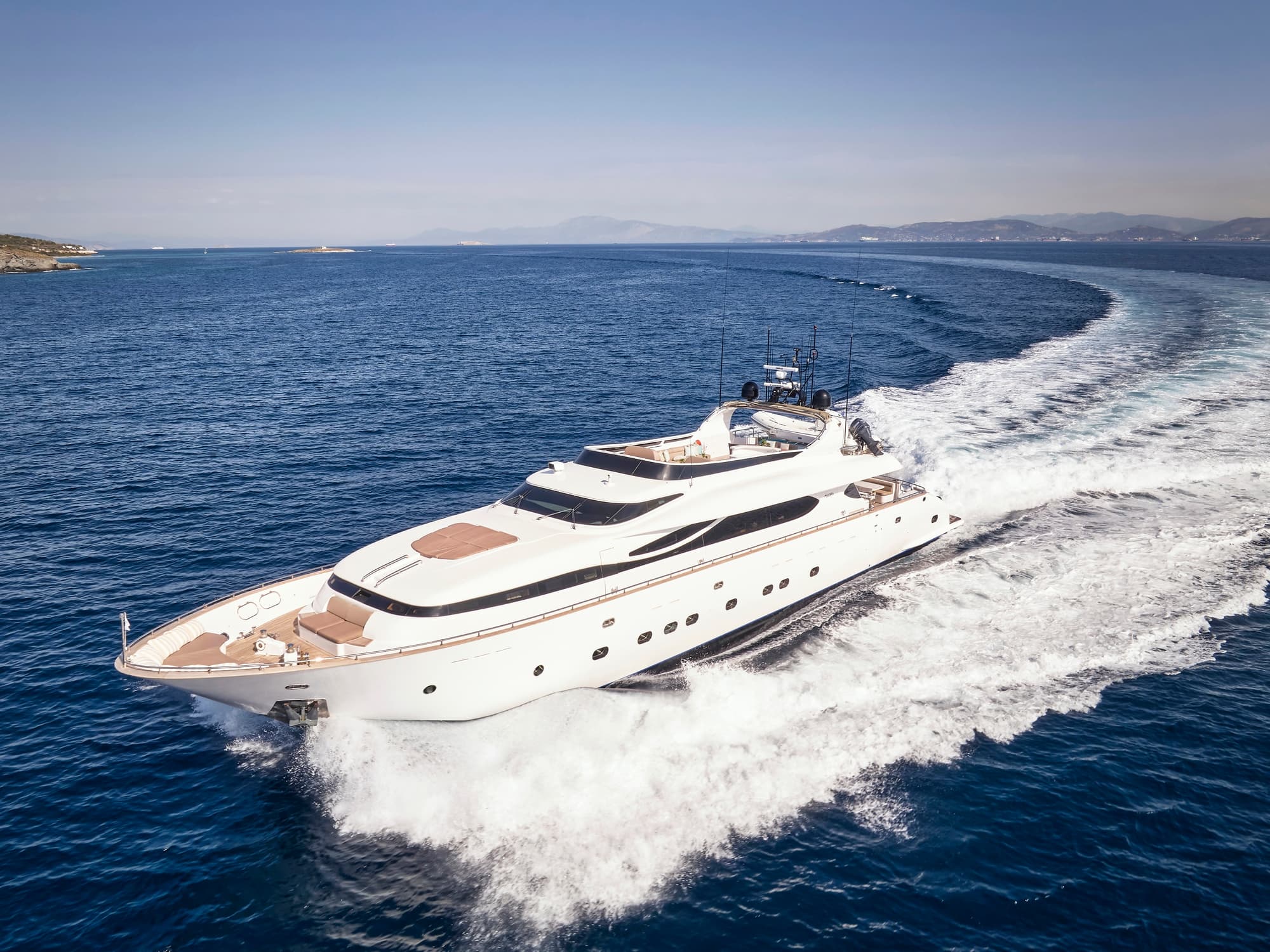 Motor yacht ANASA 35m by Maiora — aerial view