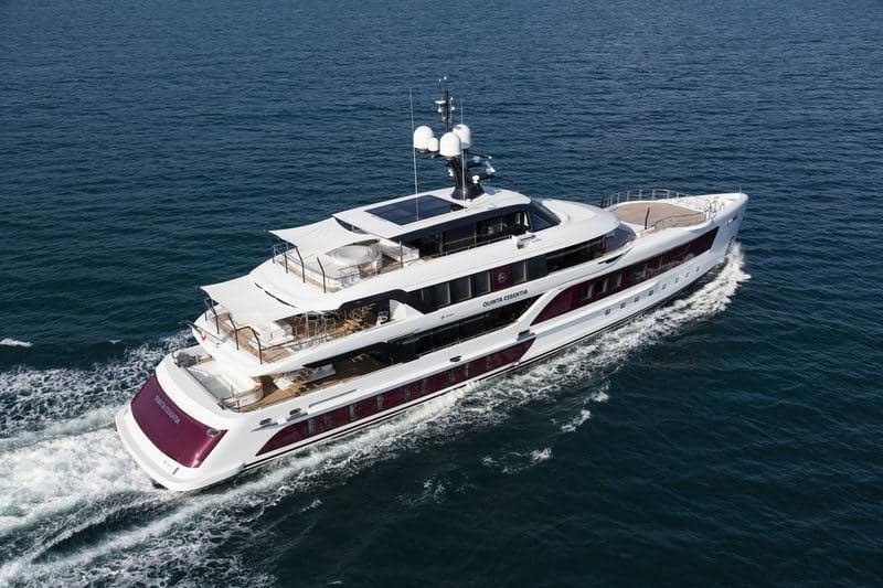 Motor yacht Quinta Essentia 55m by Admiral — aerial view