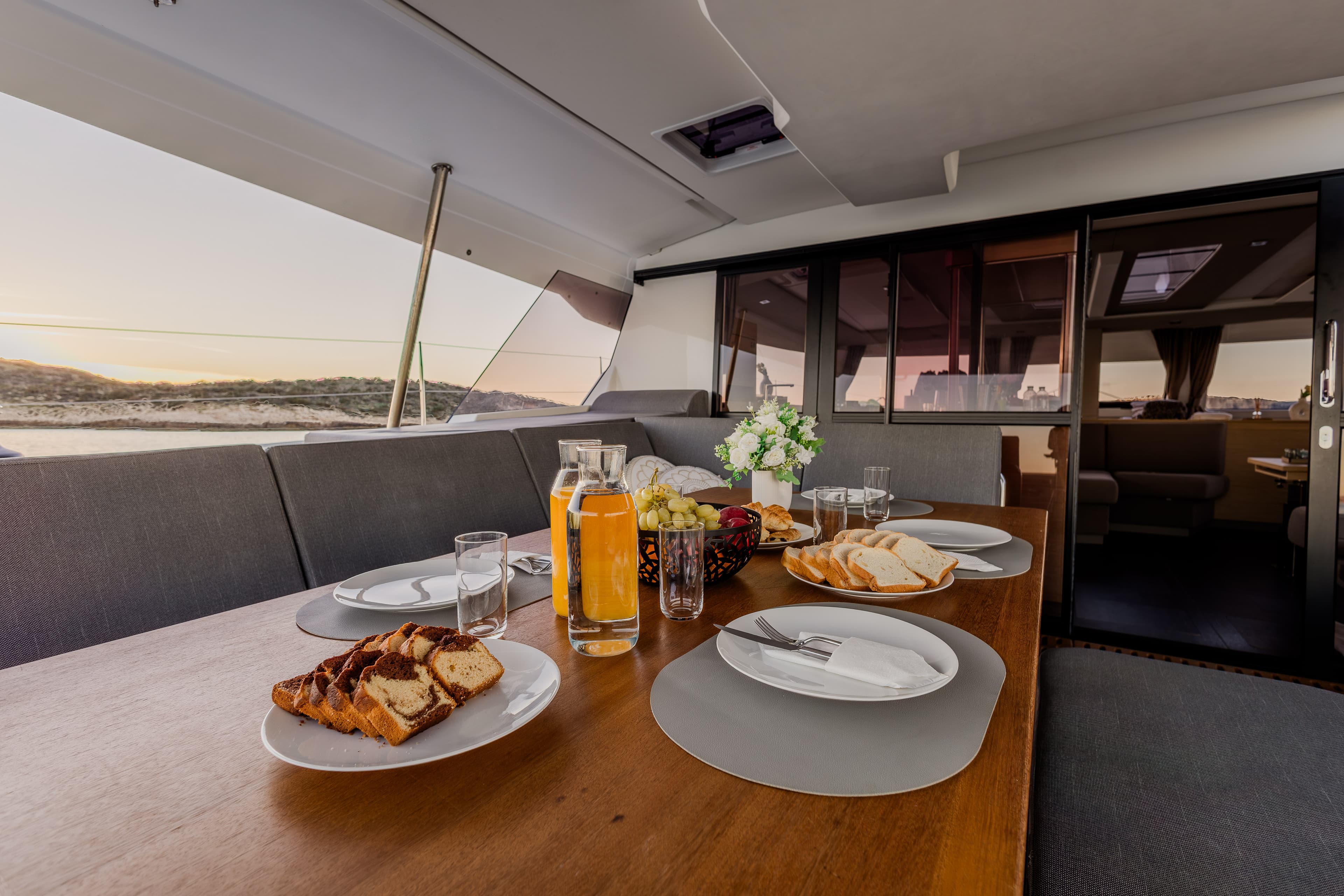 Sailing yacht KEBISIKS 15.91m by Fountaine Pajot — aft deck