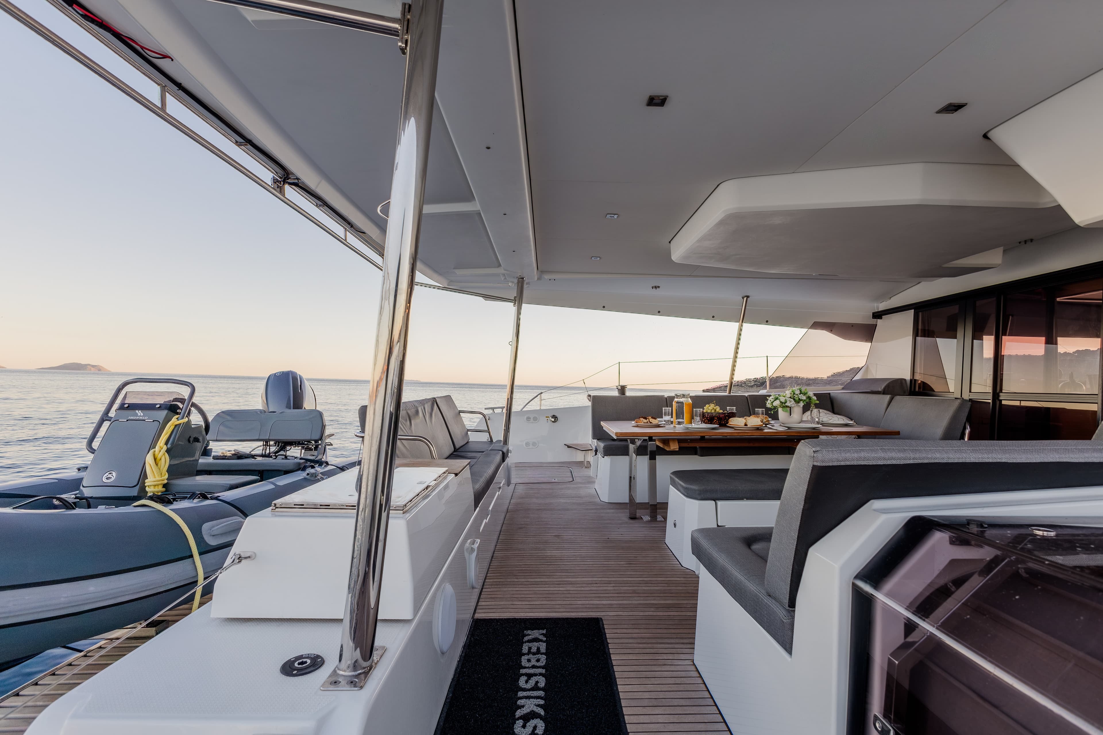Sailing yacht KEBISIKS 15.91m by Fountaine Pajot — aft deck