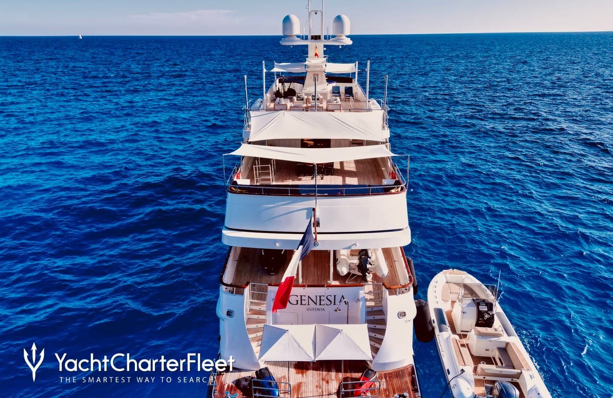 Motor yacht GENESIA 48.5m by Feadship — aerial view
