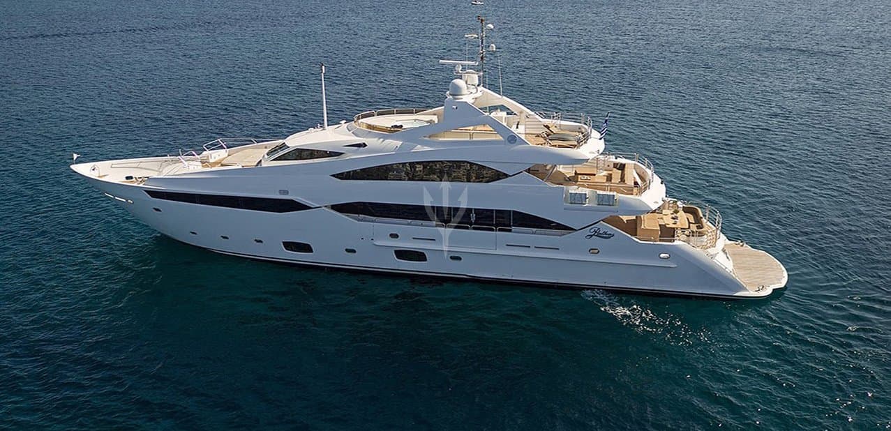 Motor yacht PATHOS 40m by Sunseeker — aerial view