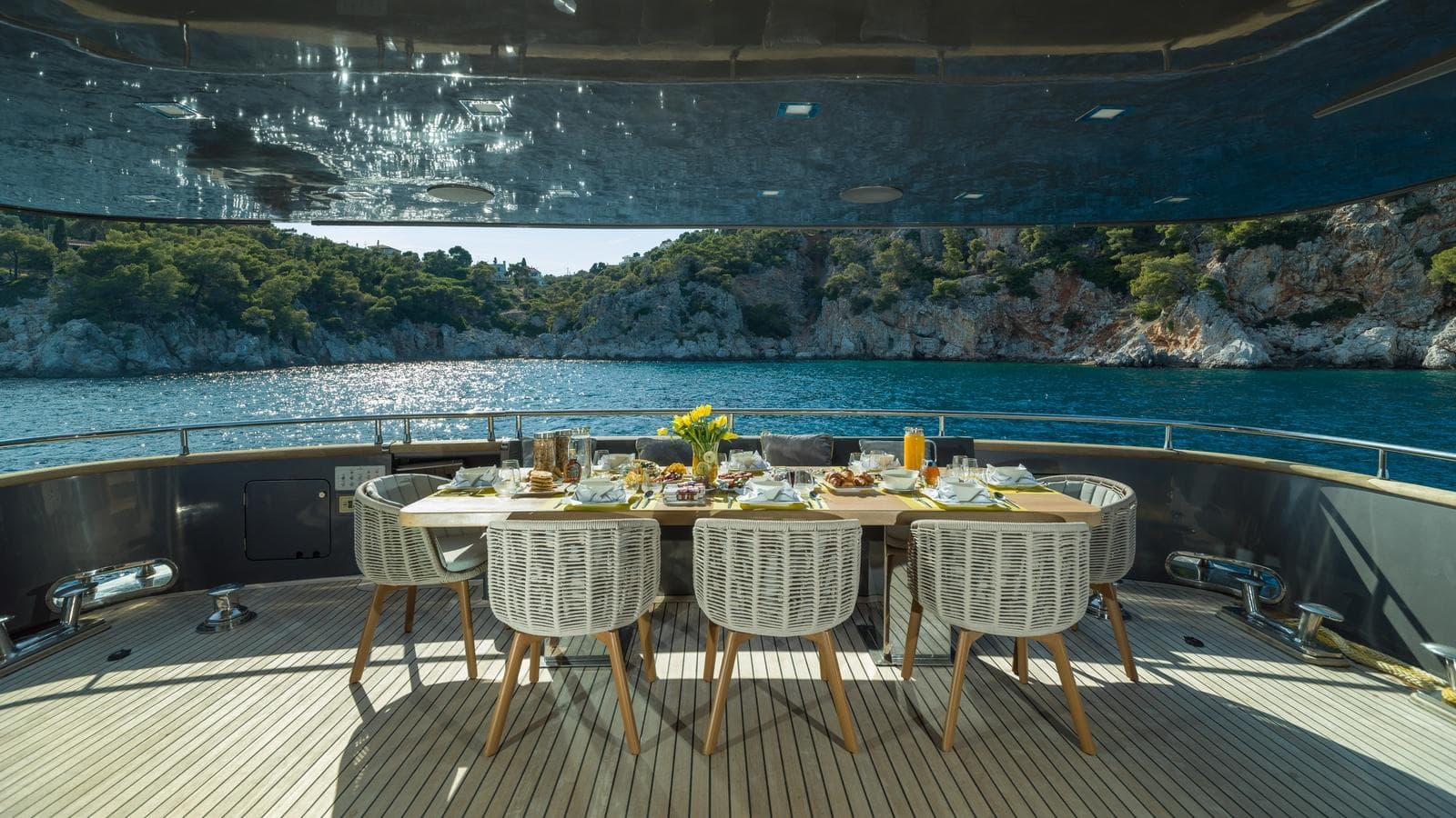 NOEMA - deck aft | Drivas Yachts