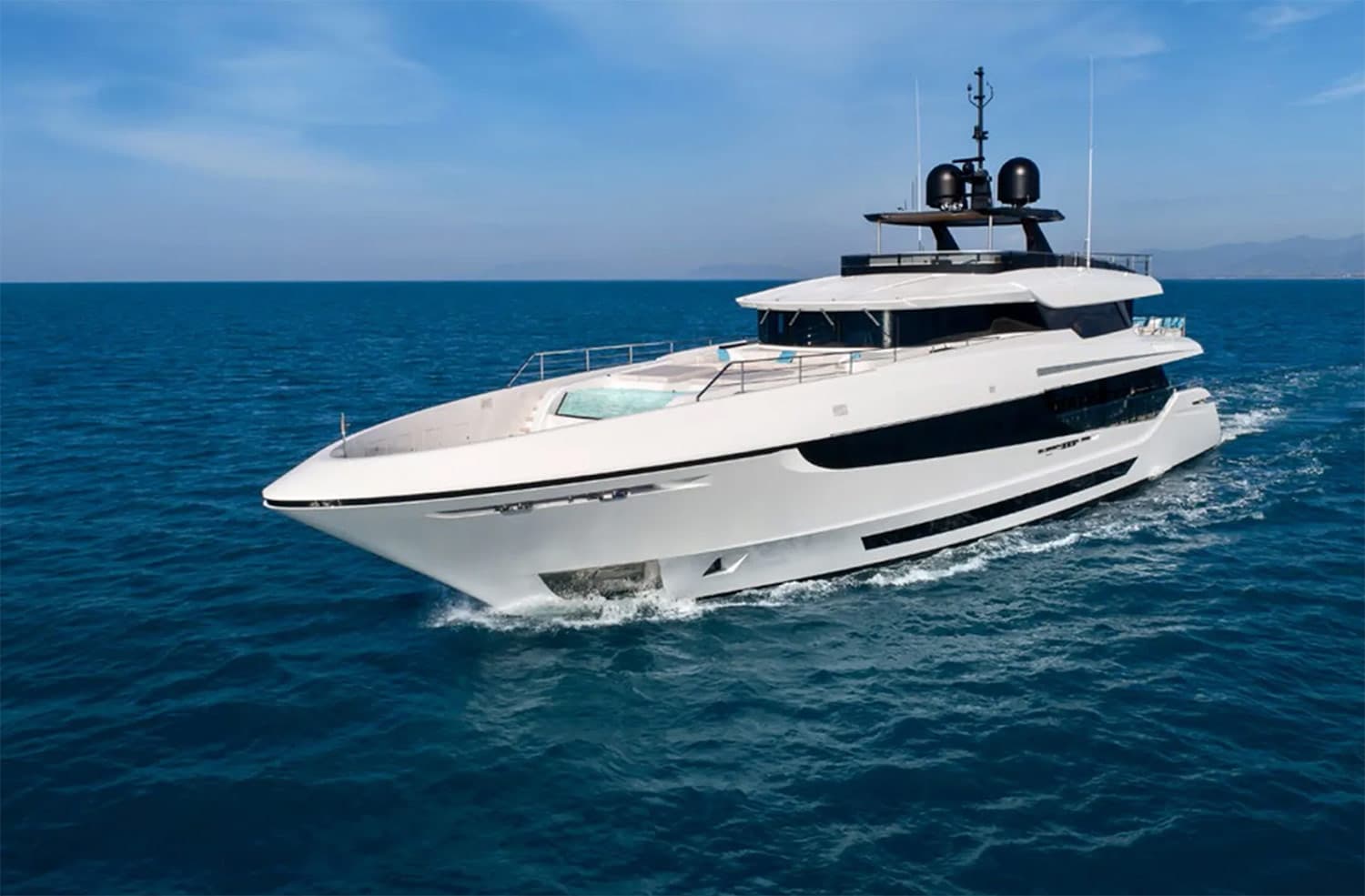 Motor yacht SANCTUARY 43m by Mangusta (Overmarine) — underway
