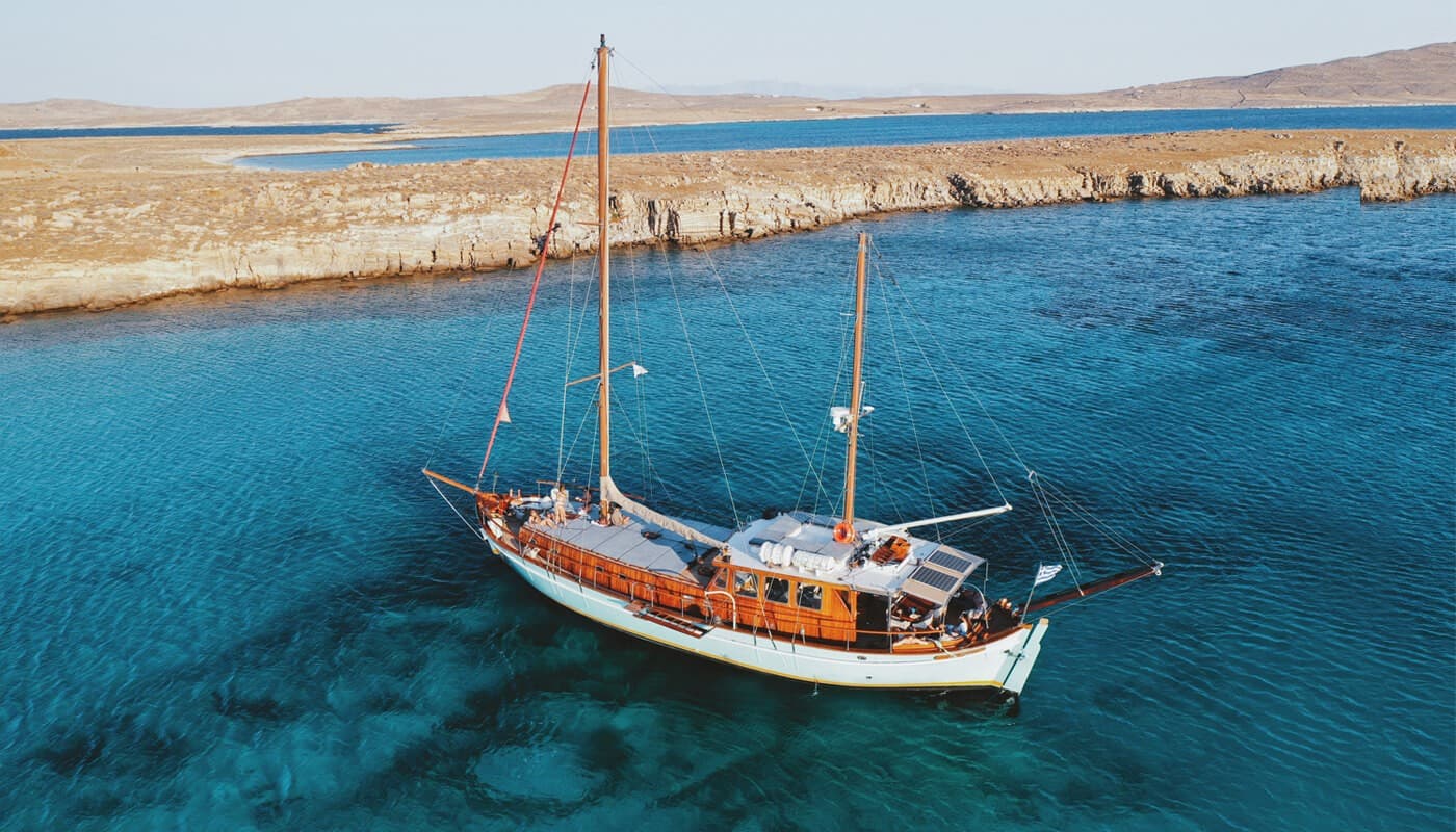 Motor yacht SEATZEN 21.9m by PSARROS SHIPYARD — aerial view