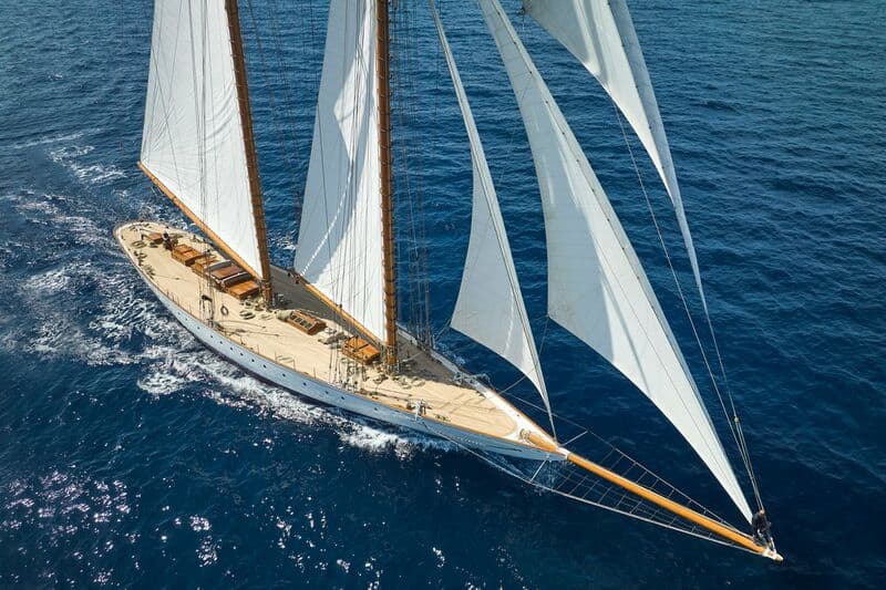 ELENA of LONDON - aerial | Drivas Yachts
