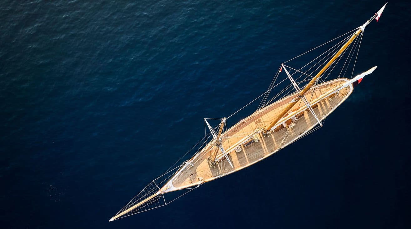 ELENA of LONDON - aerial | Drivas Yachts