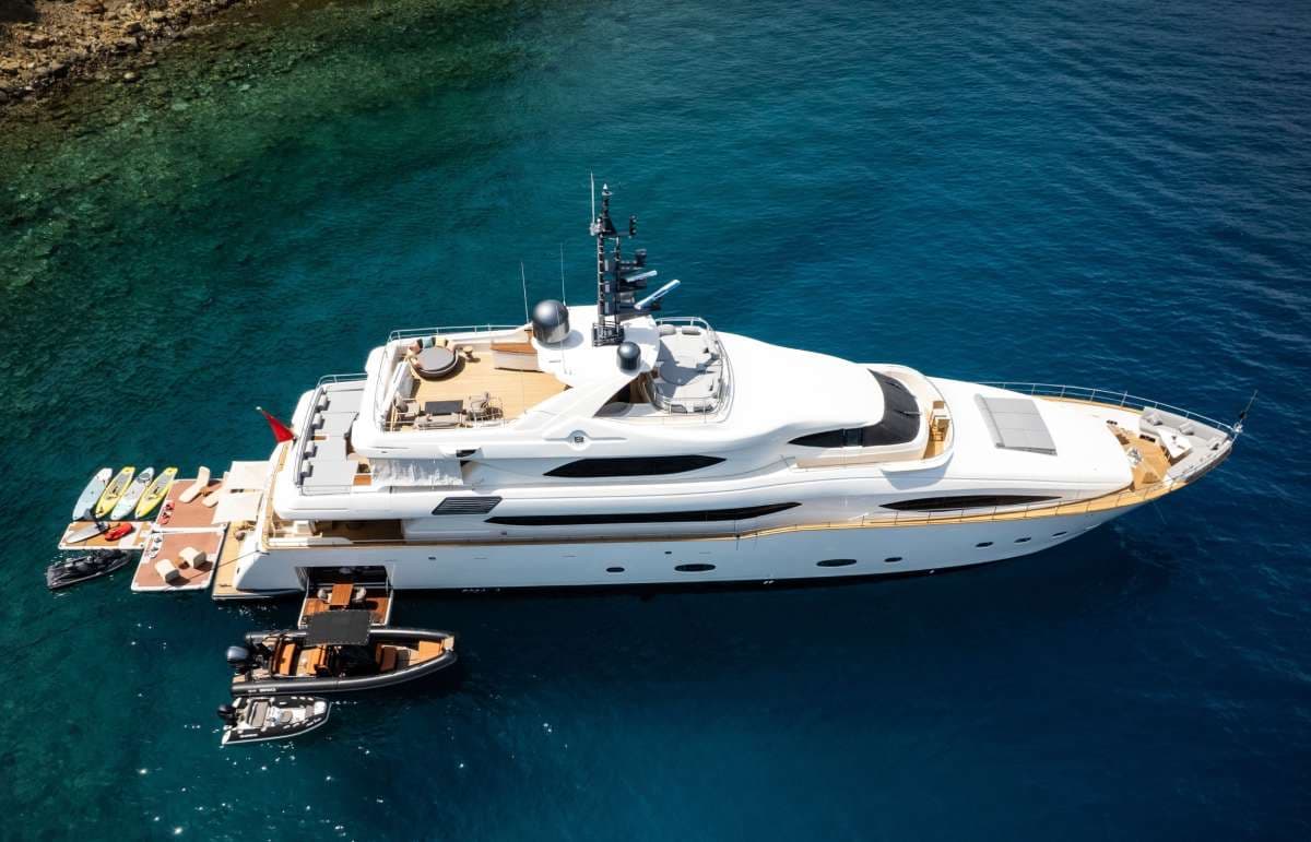 Motor yacht GRANDE AMORE 44.2m by Benetti — aerial view