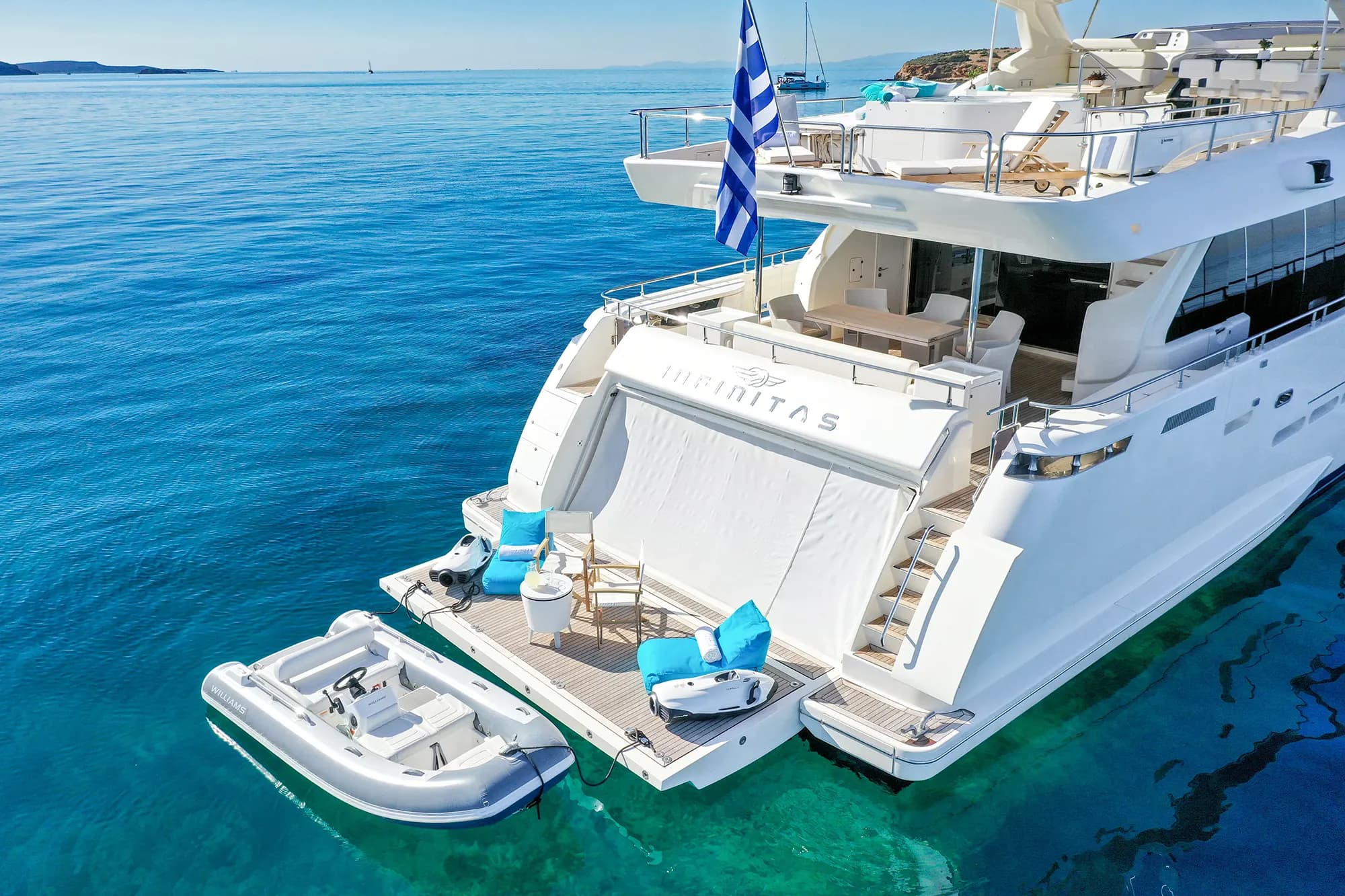 INFINITAS - ext stern | Drivas Yachts