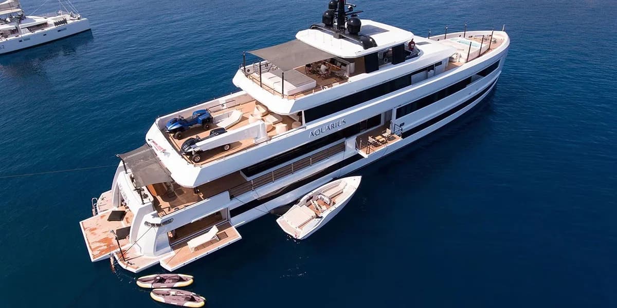 AQUARIUS - aerial | Drivas Yachts