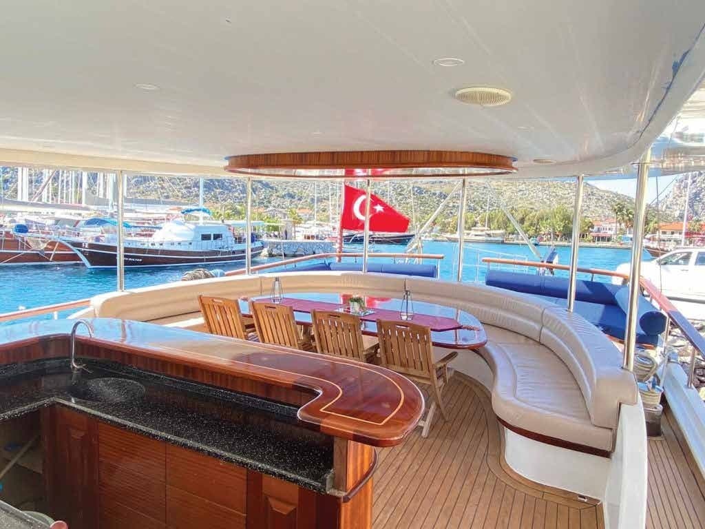 HALCON DEL MAR - deck upper aft | Drivas Yachts