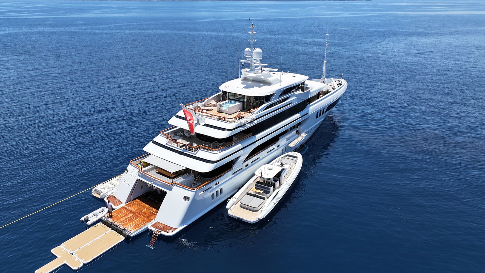 AELIA - aerial | Drivas Yachts