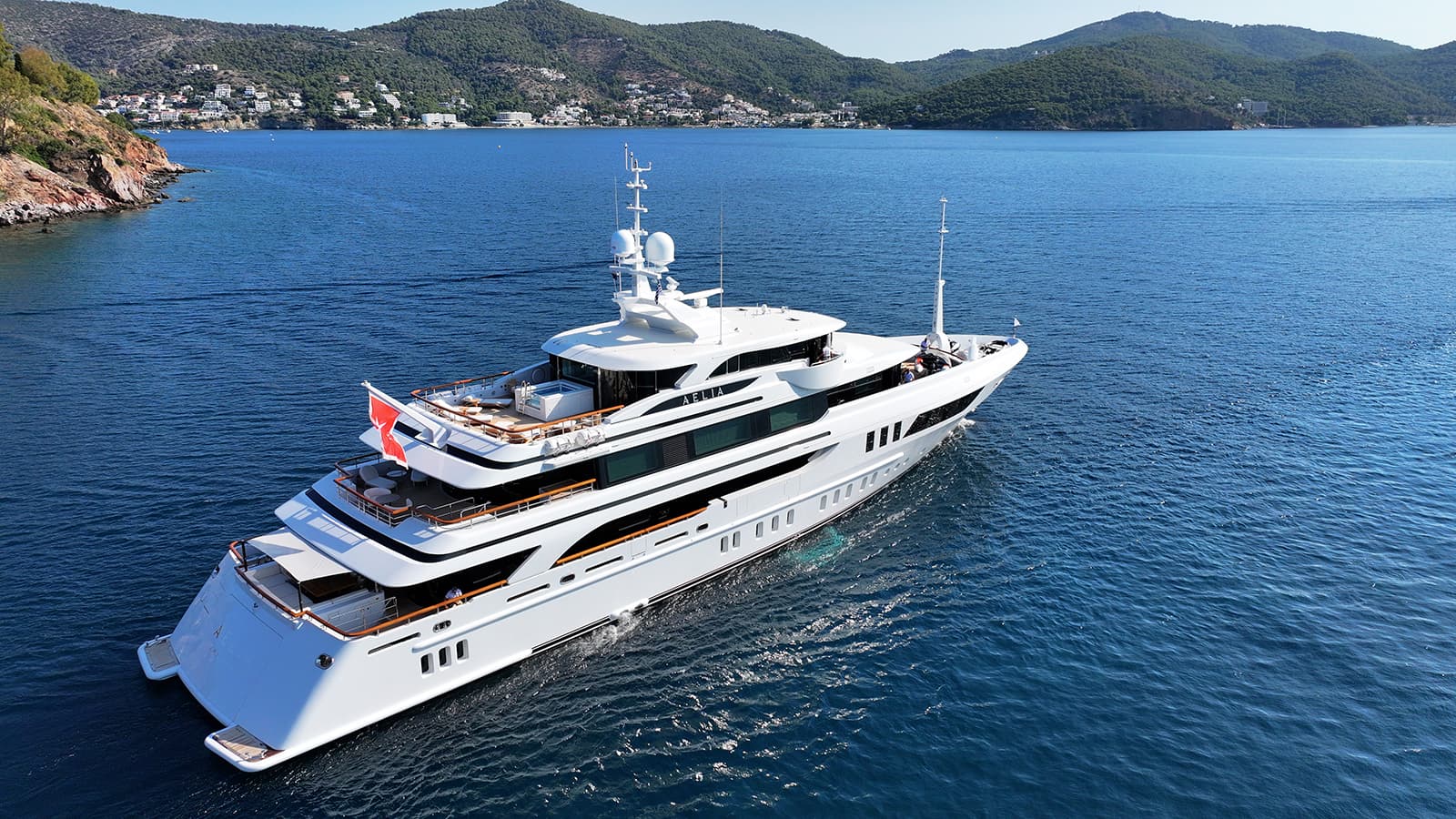 AELIA - aerial | Drivas Yachts