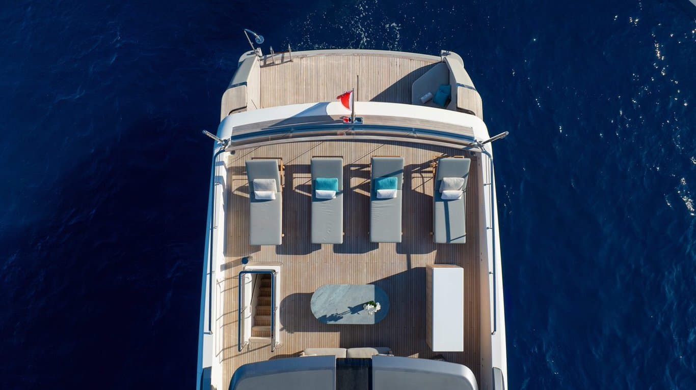 A.M | Sanlorenzo SD96 - aerial | Drivas Yachts