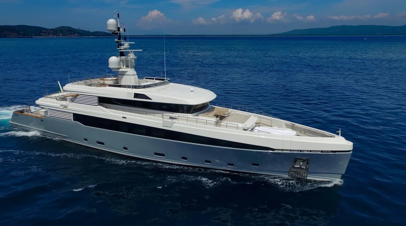Motor yacht PROMETHEUS I 45m by Heesen — aerial view