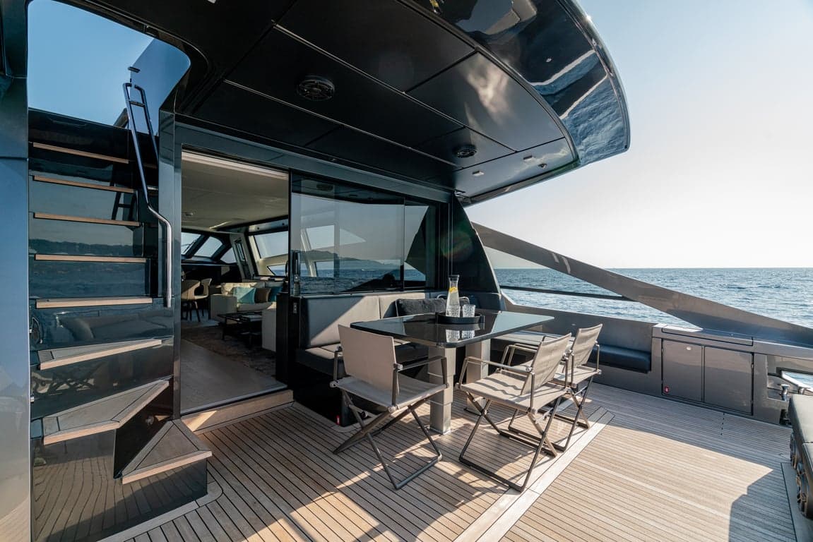 SOPHIA - deck aft | Drivas Yachts