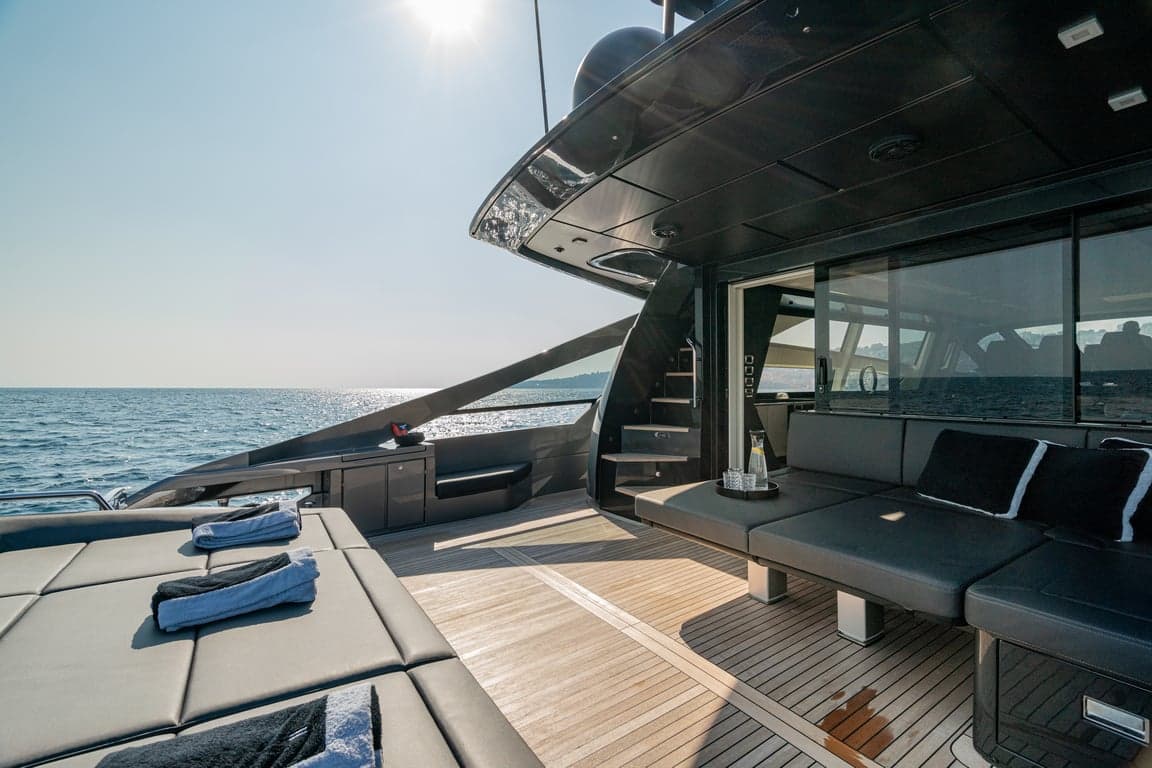 SOPHIA - deck aft | Drivas Yachts
