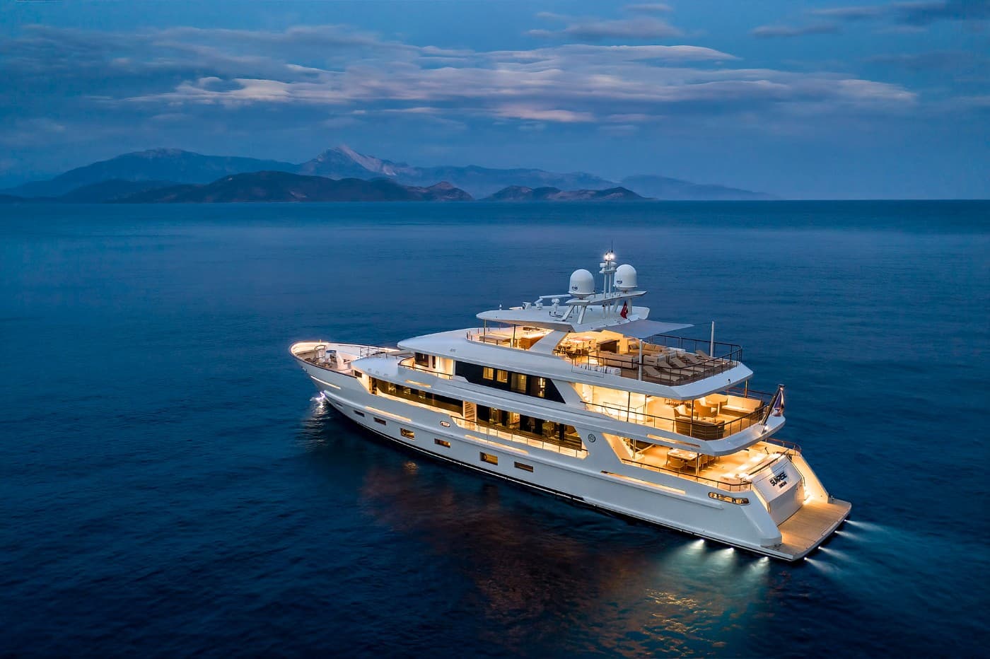 Sunrise - aerial | Drivas Yachts