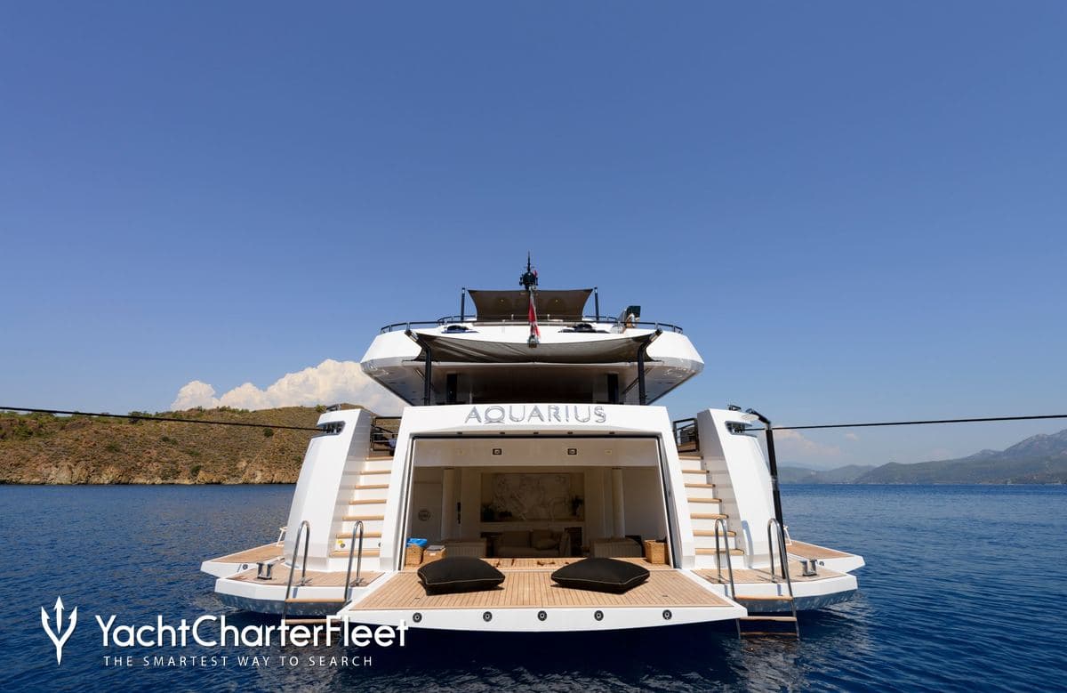 Motor yacht AQUARIUS 46m by Mengi Yay Yachts — stern