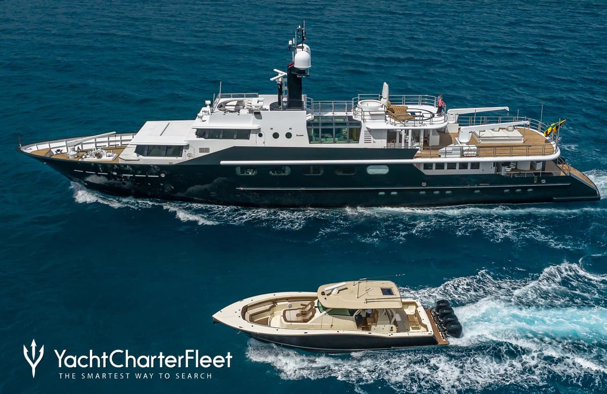 Motor yacht HIGHLANDER 49.5m by Feadship — aerial view