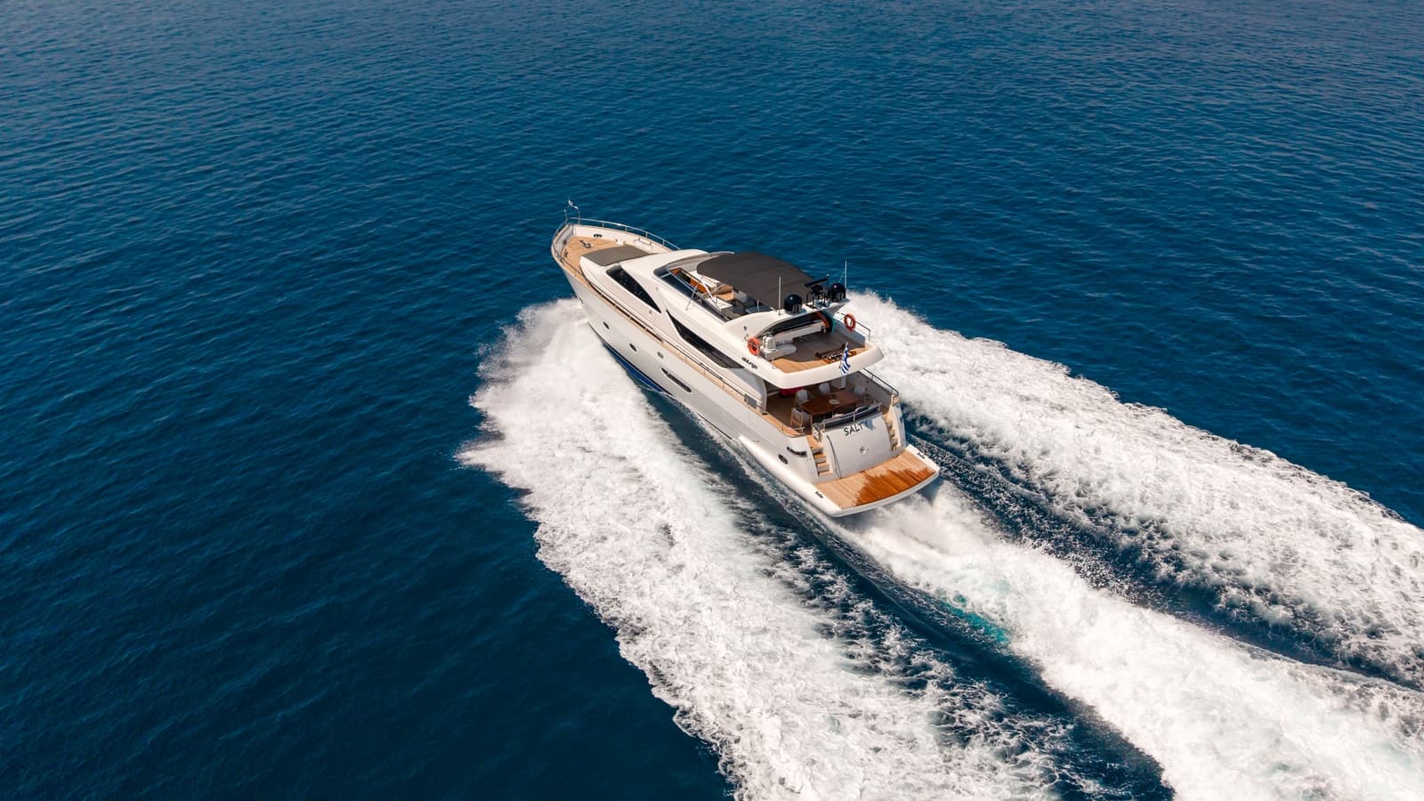 Motor yacht SALTY 23.8m by Alalunga — aerial view
