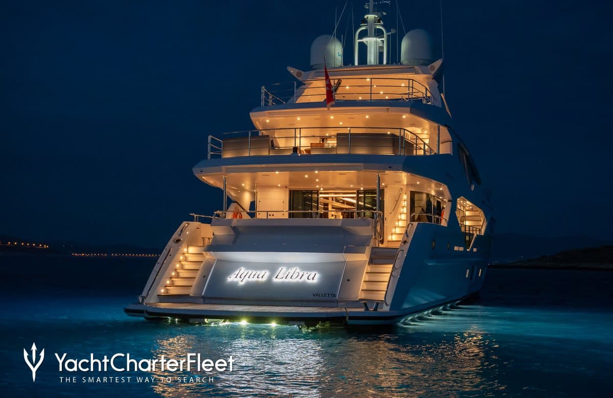 Motor yacht AQUA LIBRA 40m by Sunseeker — stern