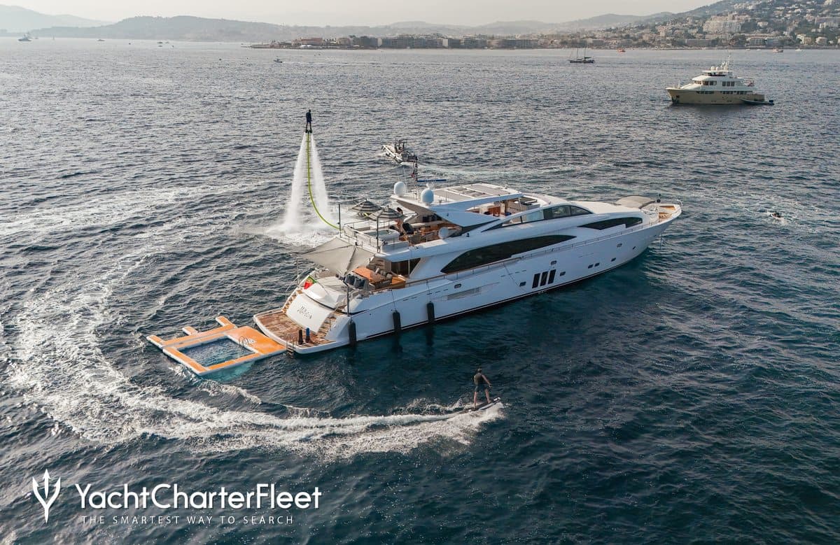 Motor yacht Millesime 37m by Couach — aerial view