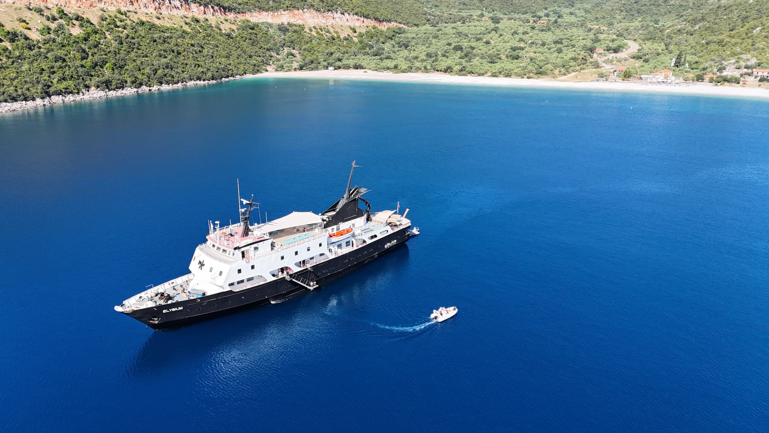 ELYSIUM - aerial | Drivas Yachts