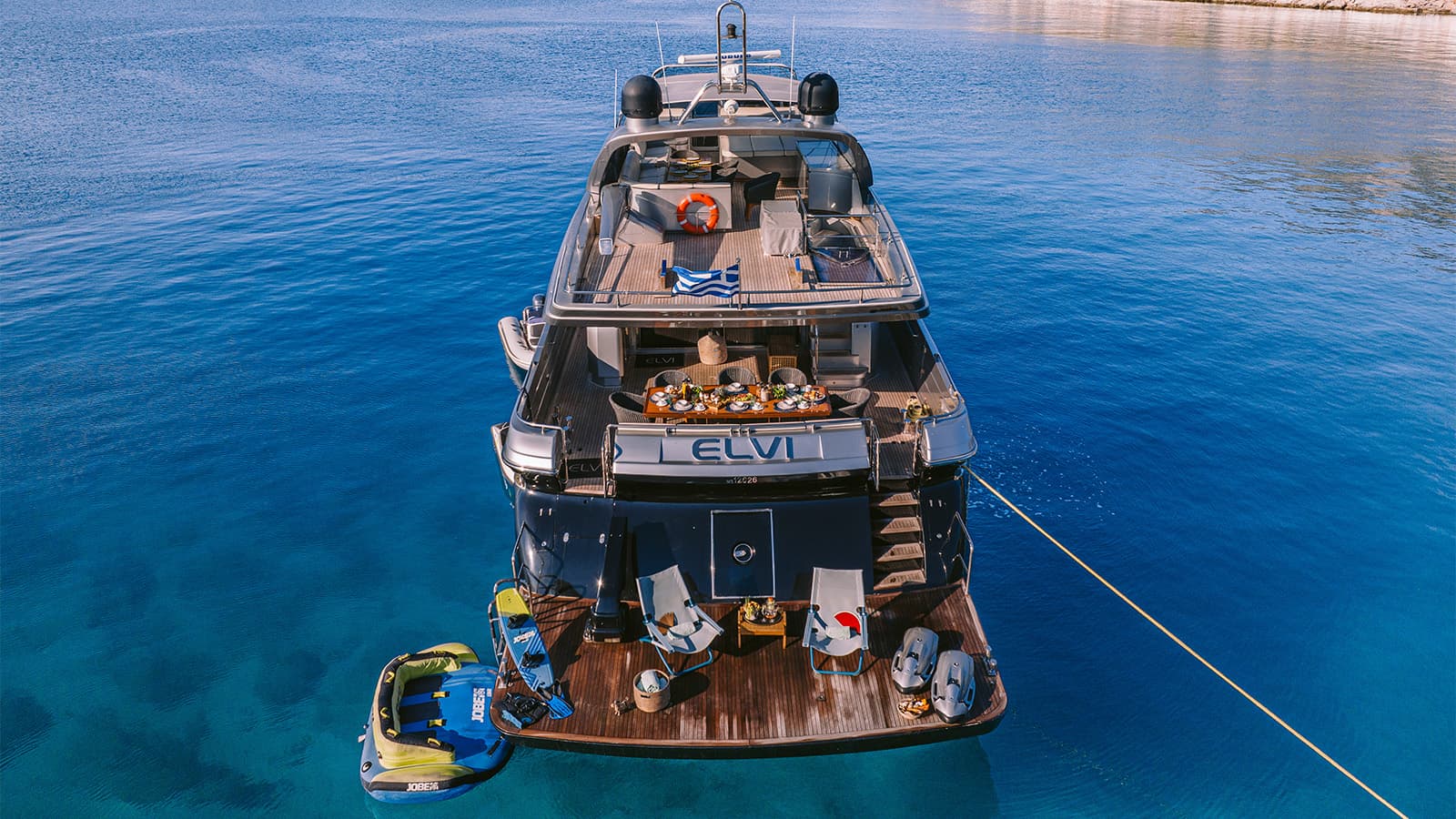 ELVI - aerial | Drivas Yachts