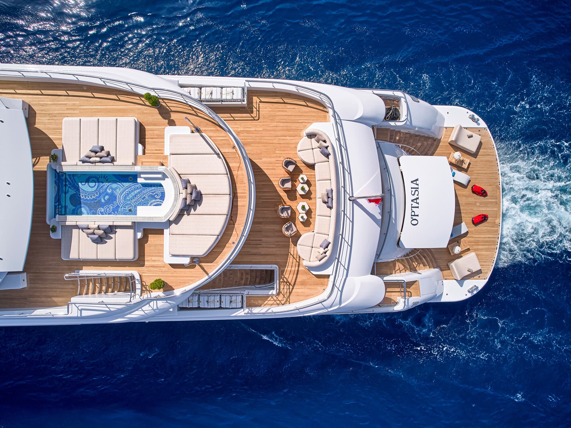 O'PTASIA - aerial | Drivas Yachts